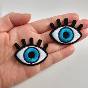 A Pair of Eye Embroidered Iron On Applique Patch,Embroidery Eyes Patch for T-shirt,Coat or Jeans Decorative Embroidery Appliques Patches