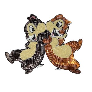 Patch appliqué écureuil pailleté, écusson paillettes, écusson écureuil paillettes fournitures pour manteau, t-shirt, écussons décoratifs appliqués pour déguisement