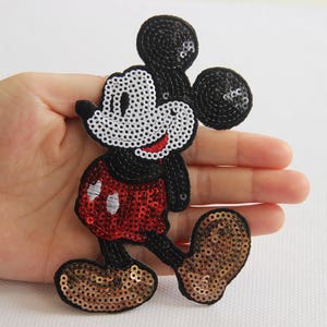 Cute Mickey Sequined Applique Patch,Paillette Patch,Sequins Cartoon Patch Supplies for Coat,T-Shirt,Costume Decorative Patches