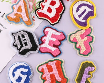 Colorful Embroidered Letters Applique Patch,Embroidery Name Letters Patch for T-Shirt or Coat,Decoration Embroidery Appliques Patches