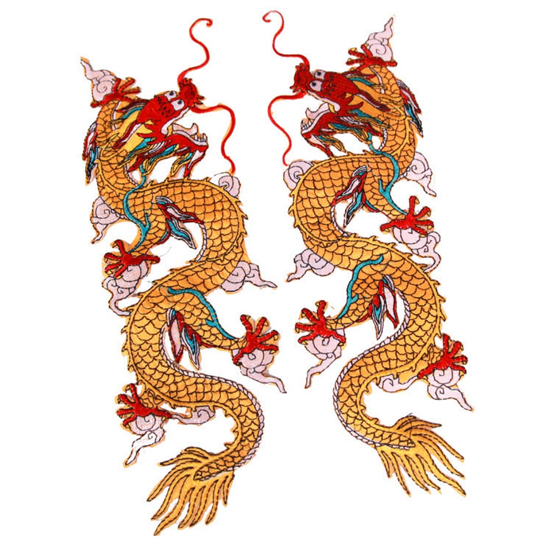 Golden Dragon Embroidery Patch – Mhy Line – New