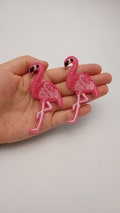 2 Pieces Flamingo Embroidery Iron On Applique Patch,Embroideried Bird Patch Supplies for Coat,T-Shirt,Jeans,Decorative Iron on Patches product logo