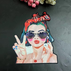 Beauty Embroidery Applique Patch,Embroidered Fashion Girl Patch Supplies for Coat,T-shirt or Jeans Decorative Appliques Patches