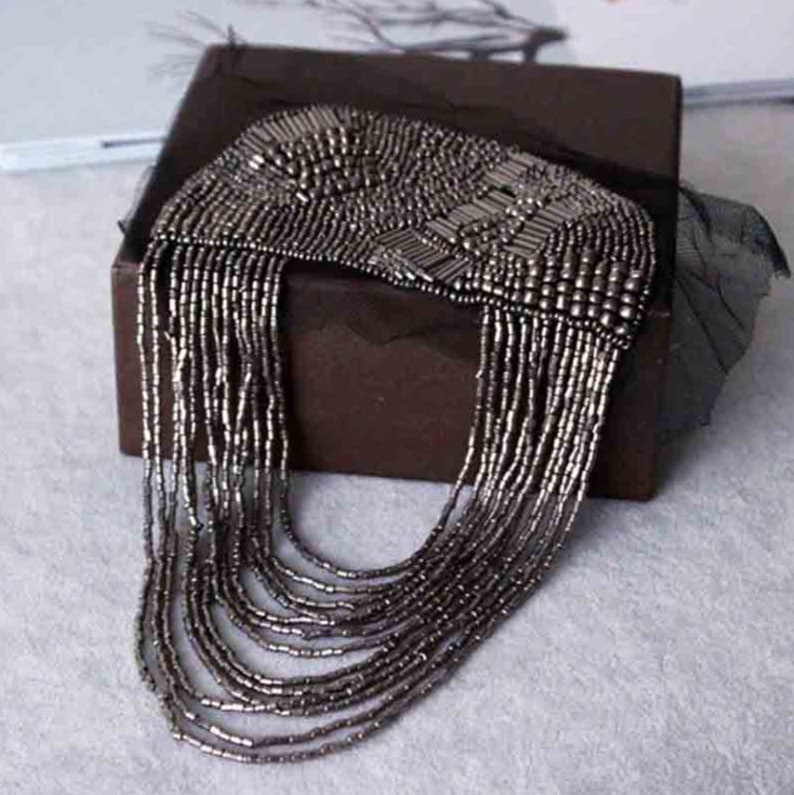 A Pair of Tassels Epaulethandmade Shoulder Padstuds Shoulder Etsy