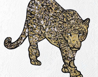 Delicate Tiger Sequined Applique Patch,Paillette Patch,Sequins Tiger Patch Supplies for Coat,T-Shirt,Costume Decorative Appliques Patches
