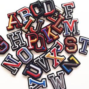 Colorful Embroidered Letters Applique Patch,Embroidery Name Letters Patch for T-Shirt or Coat,Decoration Embroidery Appliques Patches