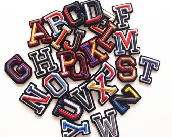 Colorful Embroidered Letters Applique Patch,Embroidery Name Letters Patch for T-Shirt or Coat,Decoration Embroidery Appliques Patches