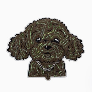 Süßer Hund Stickerei Applikation Patch, Gestickter Hund Patch Zubehör für Mantel, T-Shirt, Jeans, dekorative Applikationen Patches