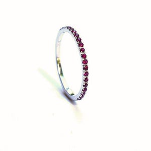 Ruby Eternity Ring 18k . Full 3/4 Half Eternity . Ruby Wedding Band . Red Ruby Ring . Yellow White Rose Gold . Polamai