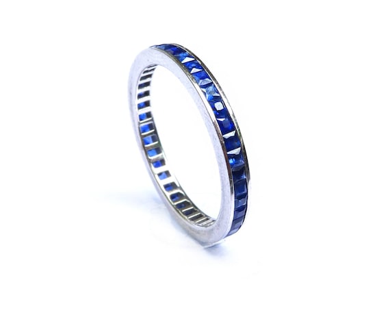 Princess cut sapphire eternity band deals