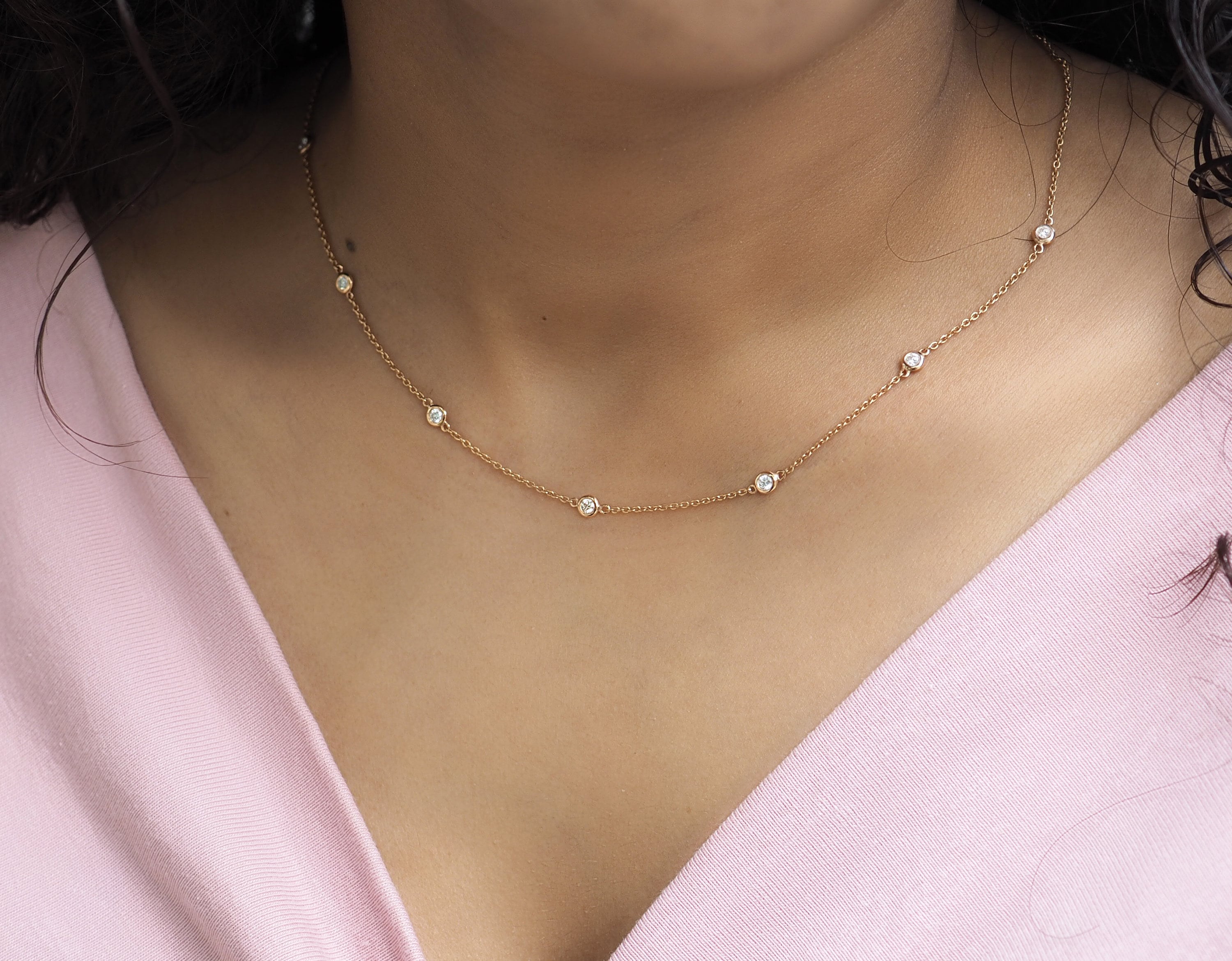 Necklace with 1 Diamond Station | Schiffman's Jewelers