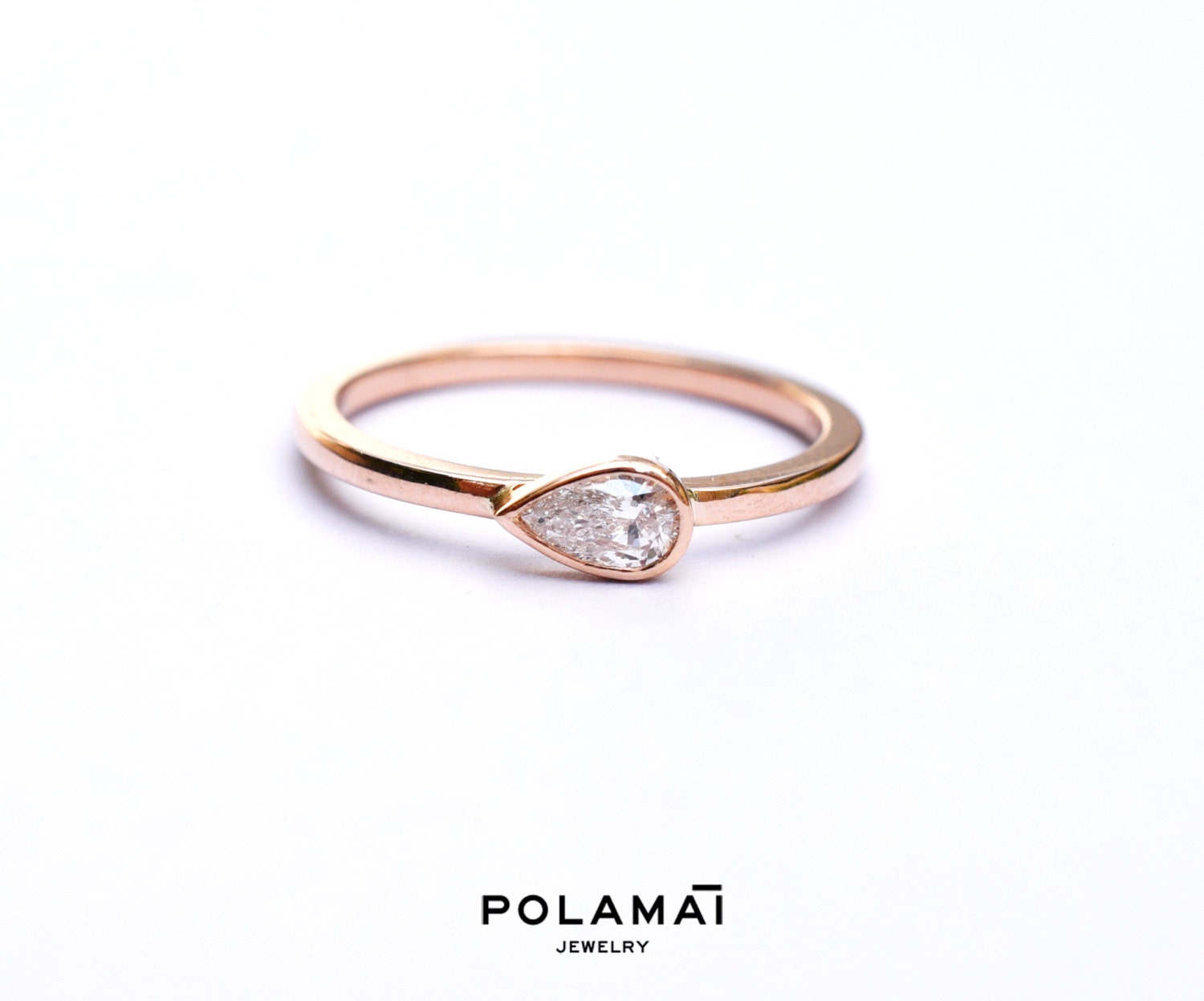 Sideways shop pear ring