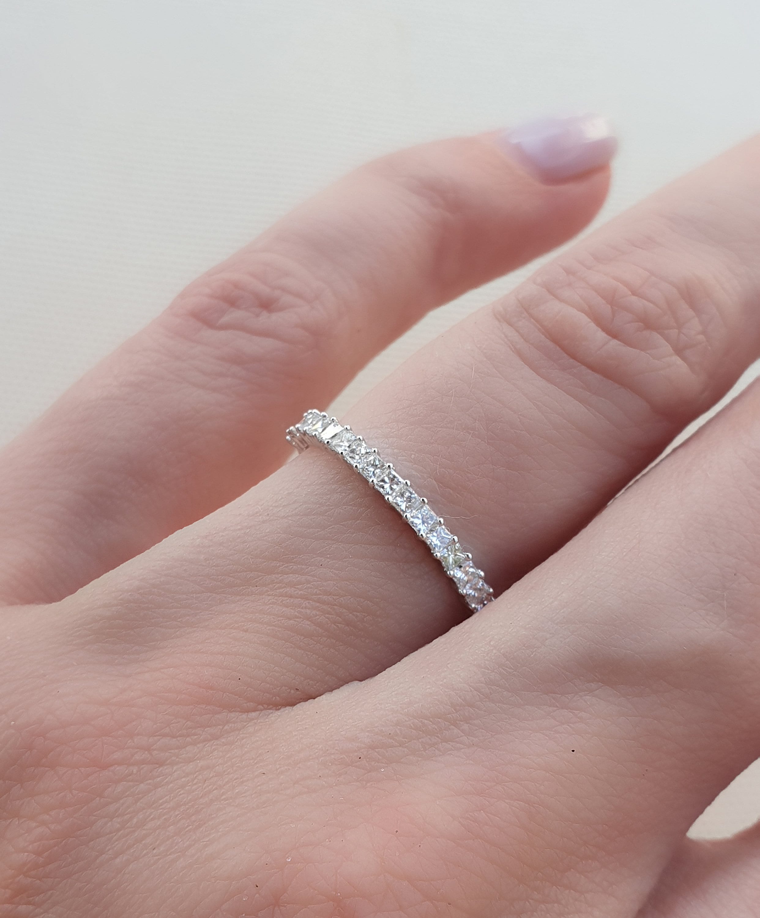 Princess cut wedding band deals