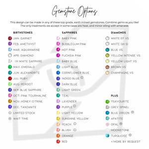 a list of different colors and names on a white background