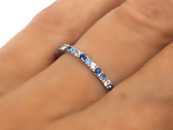 Blue eternity ring deals
