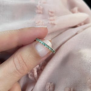2mm Natural Alexandrite Band. Not lab created . Alexandrite Wedding Band . Color Change Gemstone . June Birthstone Ring 14k 18k Gold