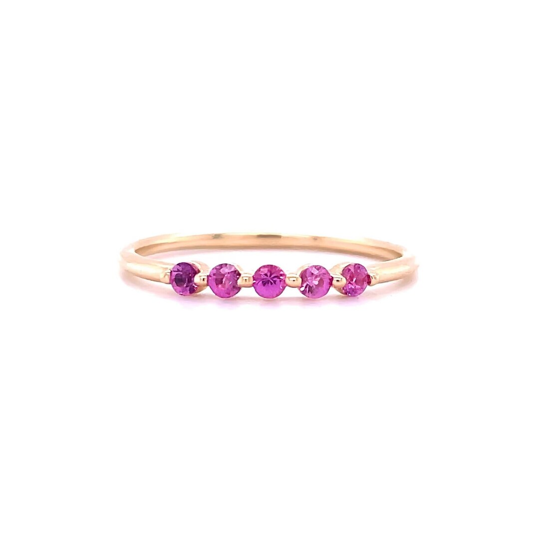 Fuchsia Sapphire Bloom Ring main image 1