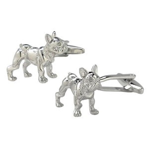 French Bulldog Cufflinks Cute Dog Boston Terrier Animal Groom Best Man Groomsmen Wedding Father's Day Gift