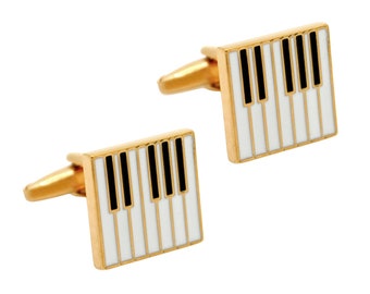 Piano Keys Cufflinks Music Pianist Keyboard Player Musician Groom Best Man Groomsmen Wedding Father's Day Gift