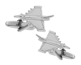 Fighter Plane Cufflinks Military Jet Airplane Aircraft Air Force Aviation Pilot Groom Best Man Groomsmen Wedding Father's Day Gift