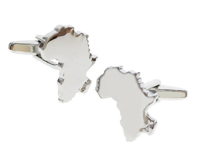 Africa Map Cufflinks African Heritage Pride Continent Shape Etsy