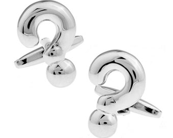 Question Mark Cufflinks Grammar Punctuation Teacher Writer Editor Groom Best Man Groomsmen Wedding Father's Day Gift