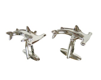 Hammerhead Shark Cufflinks Nautical Marine Ocean Aquatic Deep Sea Predator Fish Groomsmen Wedding Father's Day Gift