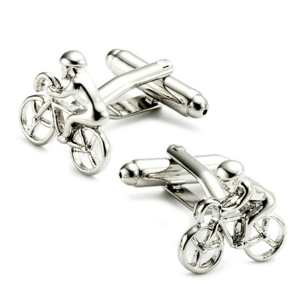 Bicycle Cufflinks Bike Riding Cyclist Cycling Sport Street Biker Groom Best Man Groomsmen Wedding Father's Day Gift