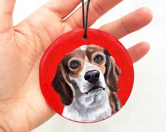 Custom Pet Ornament, Hand-Painted Ceramic for Dogs and Cats