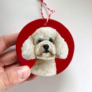 Custom Pet Ornament - Ceramic Pet Ornament, Custom Dog Ornament, From Photo, Handpainted, Christmas, Cat, Dog Painting, Gift for Pet Lover image 12