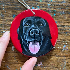 Custom Pet Ornament - Ceramic Pet Ornament, Custom Dog Ornament, From Photo, Handpainted, Christmas, Cat, Dog Painting, Gift for Pet Lover image 11