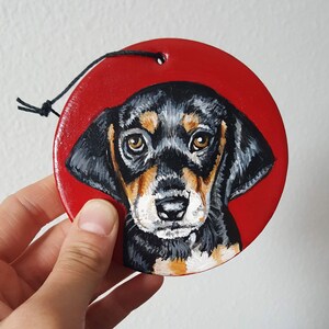 Custom Pet Ornament - Ceramic Pet Ornament, Custom Dog Ornament, From Photo, Handpainted, Christmas, Cat, Dog Painting, Gift for Pet Lover image 14