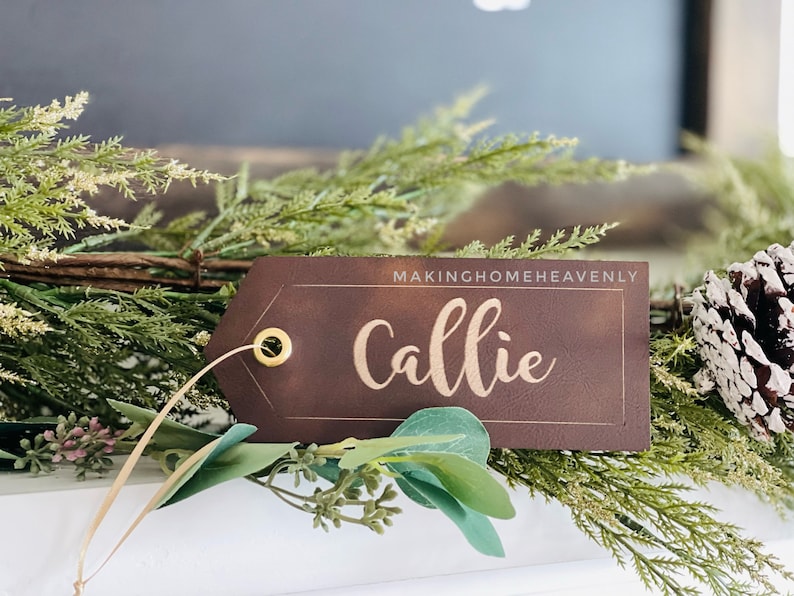 Personalized Name Tags. Leather Name Tags. Name Tags for Etsy