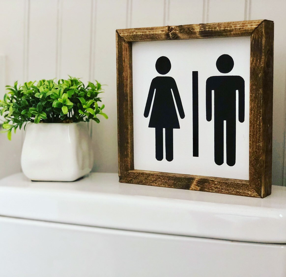 Restroom Sign. Bathroom Wall Decor. Bathroom Farmhouse Style. Potty T…