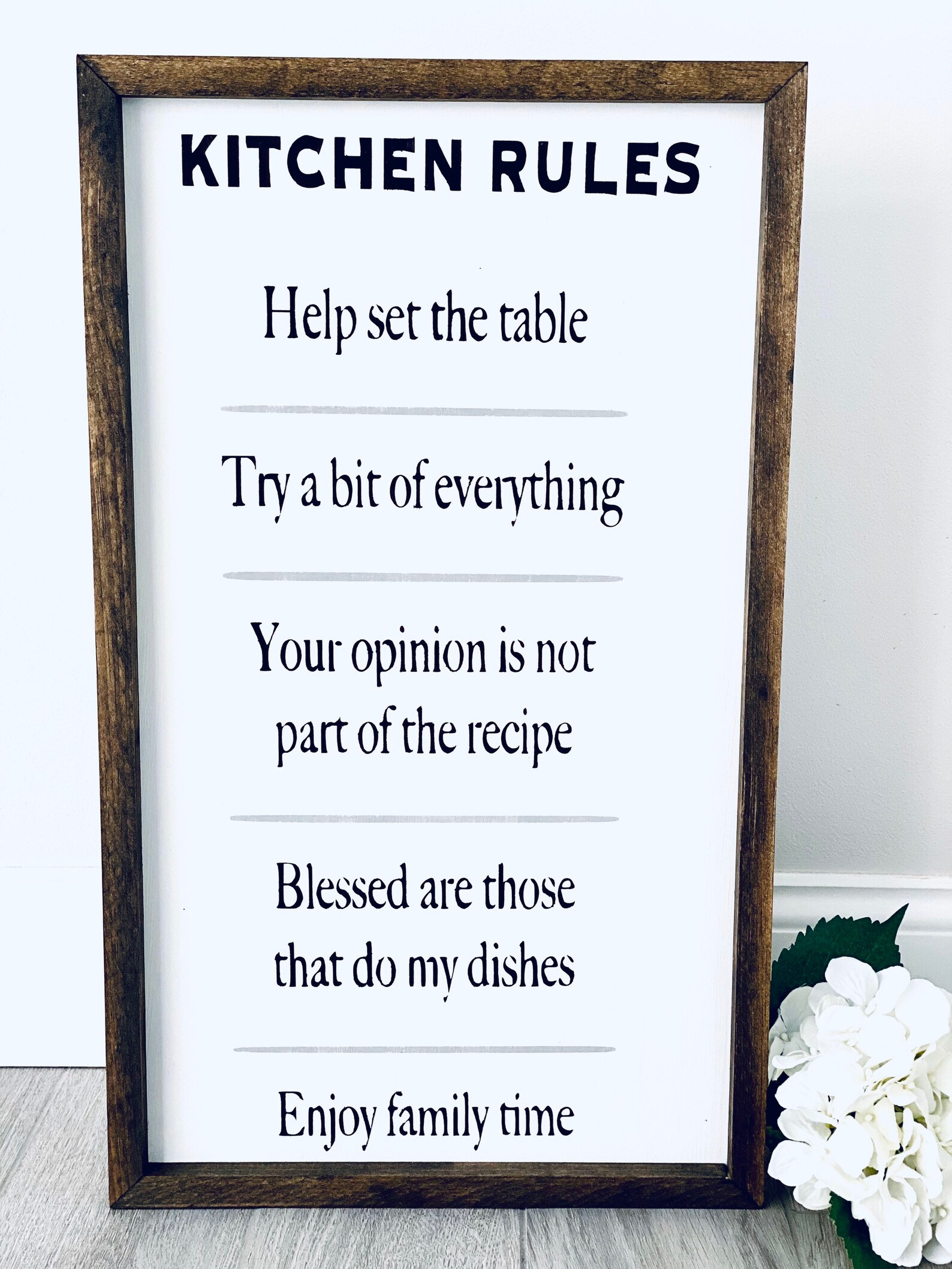 Kitchen Rules Sign. Kitchen Signs. Kitchen Wall Decor.family Etsy Canada