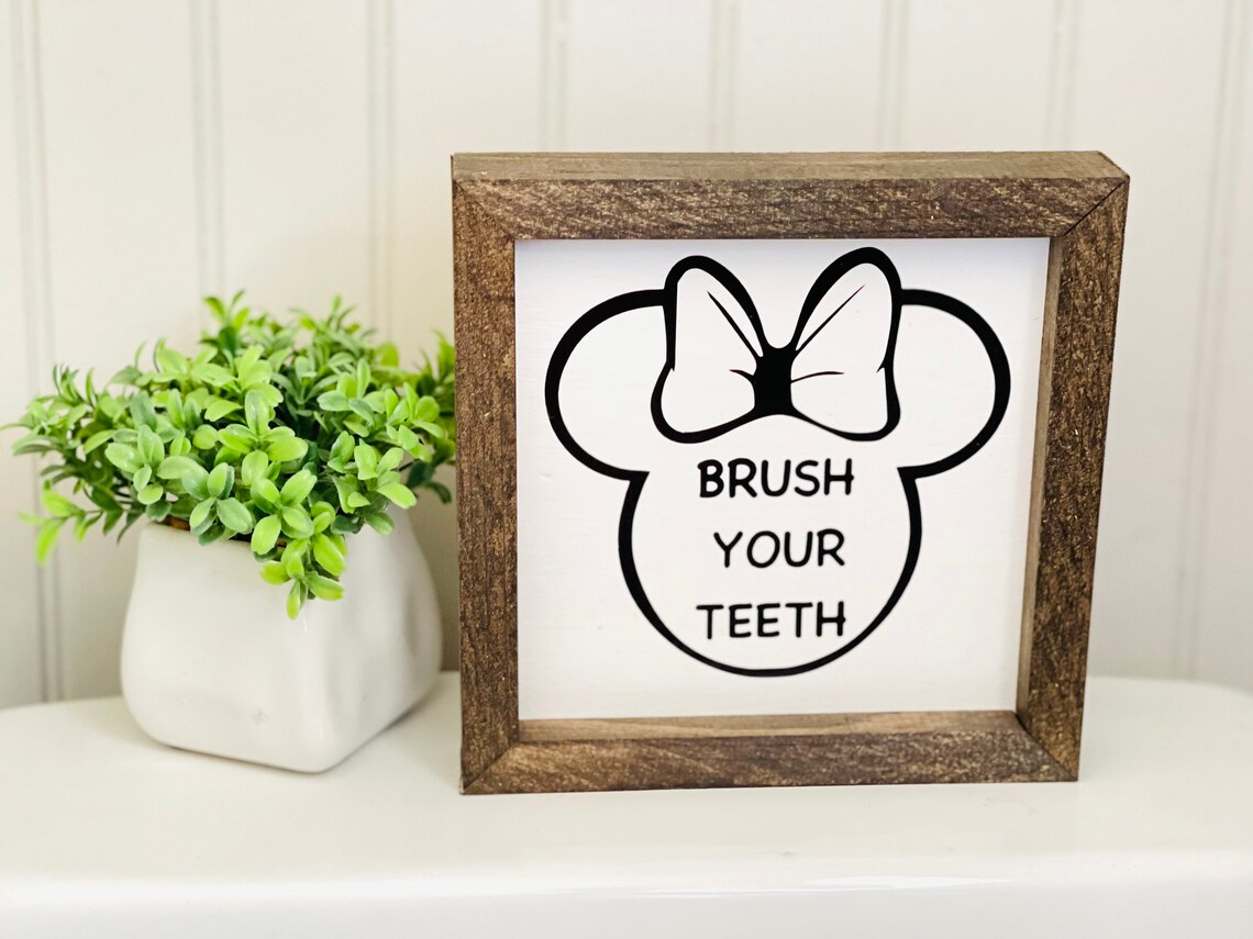Disney Brush Your Teeth Disney Toothbrush Mickey Brush Your Etsy