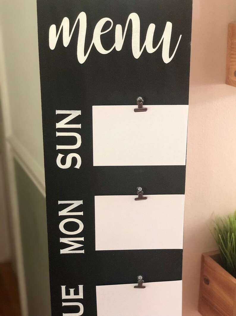 Weekly Menu Board. Menu Sign. Weekly Meals Sign . Kitchen | Etsy