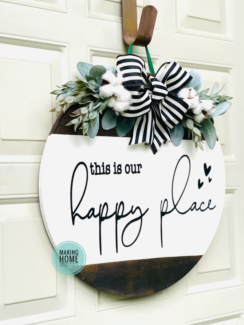 This is Our Happy Place Happy Place Door Hanger Happy Place Etsy