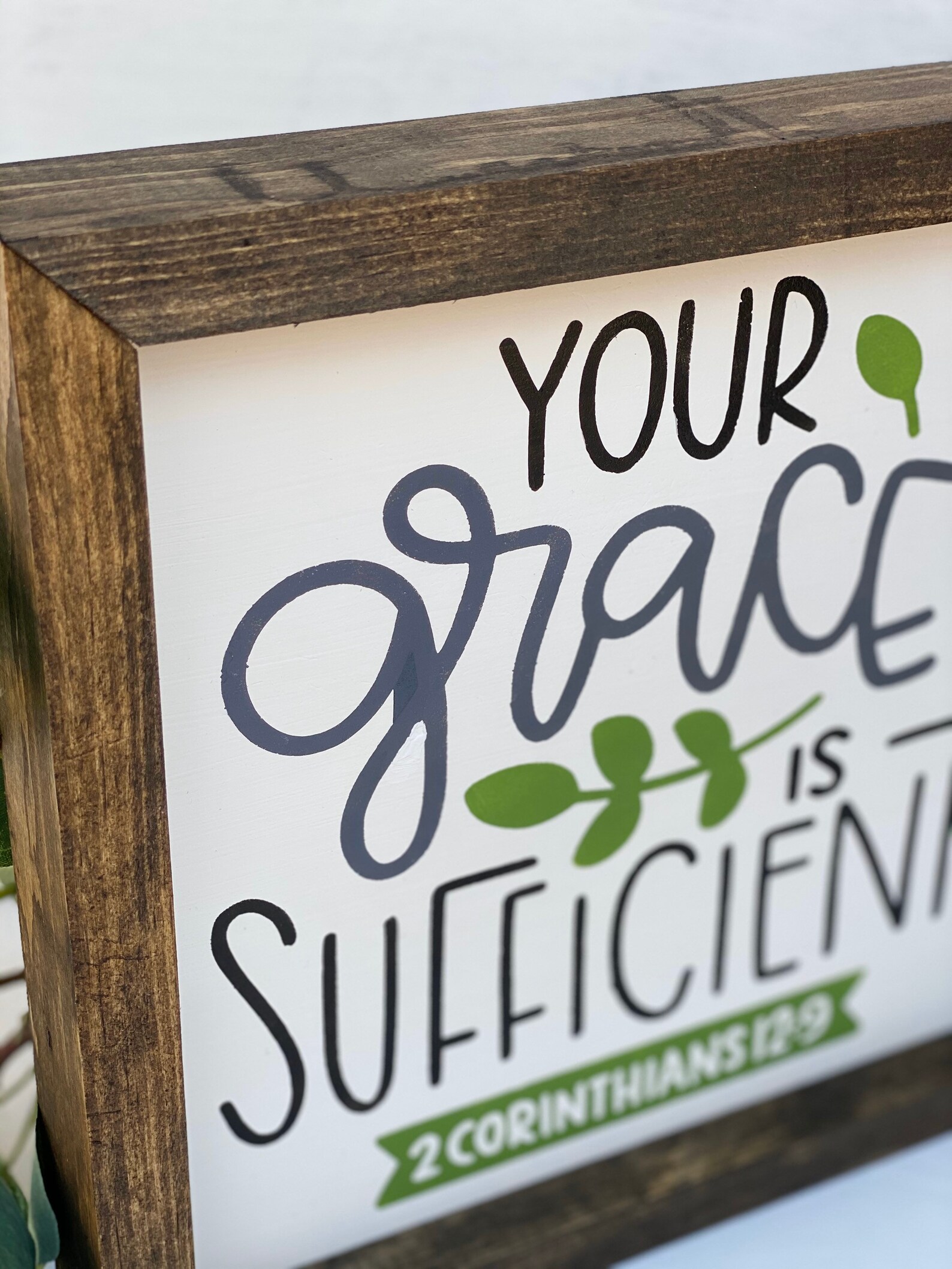Your Grace is Sufficient Sign Bible Wall Art Christian Etsy