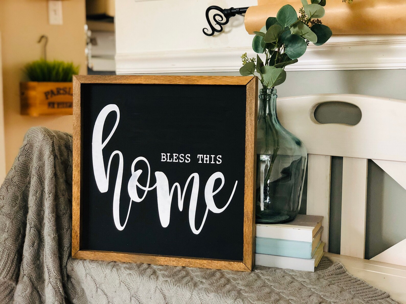 Bless This Home Sign Blessed Home Sign Blessed Entryway Etsy