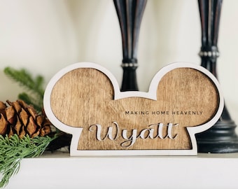 Personalized Mickey Sign| Mickey Sign with name| Disney Sign with Name| Gift for Disney Lovers| Disney Gift