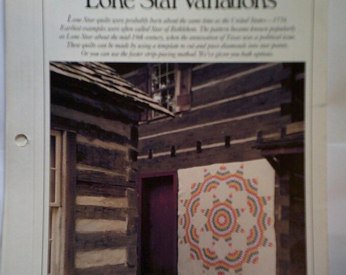 Lone Star Variations Best Loved Quilt Pattern Oxmoor House Etsy