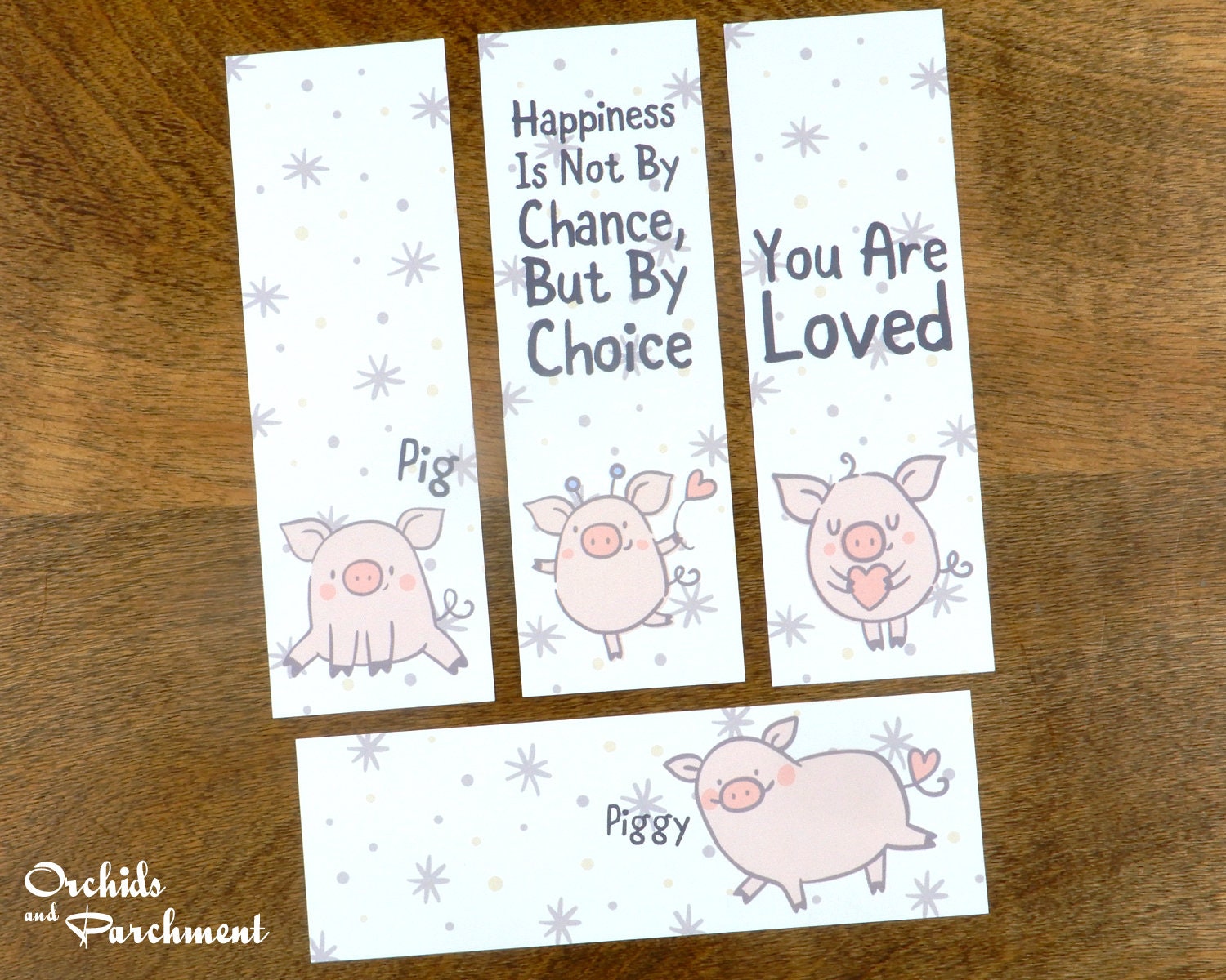 Bookmark Set Piggy Bookmarks Pig Bookmarks Printable | Etsy