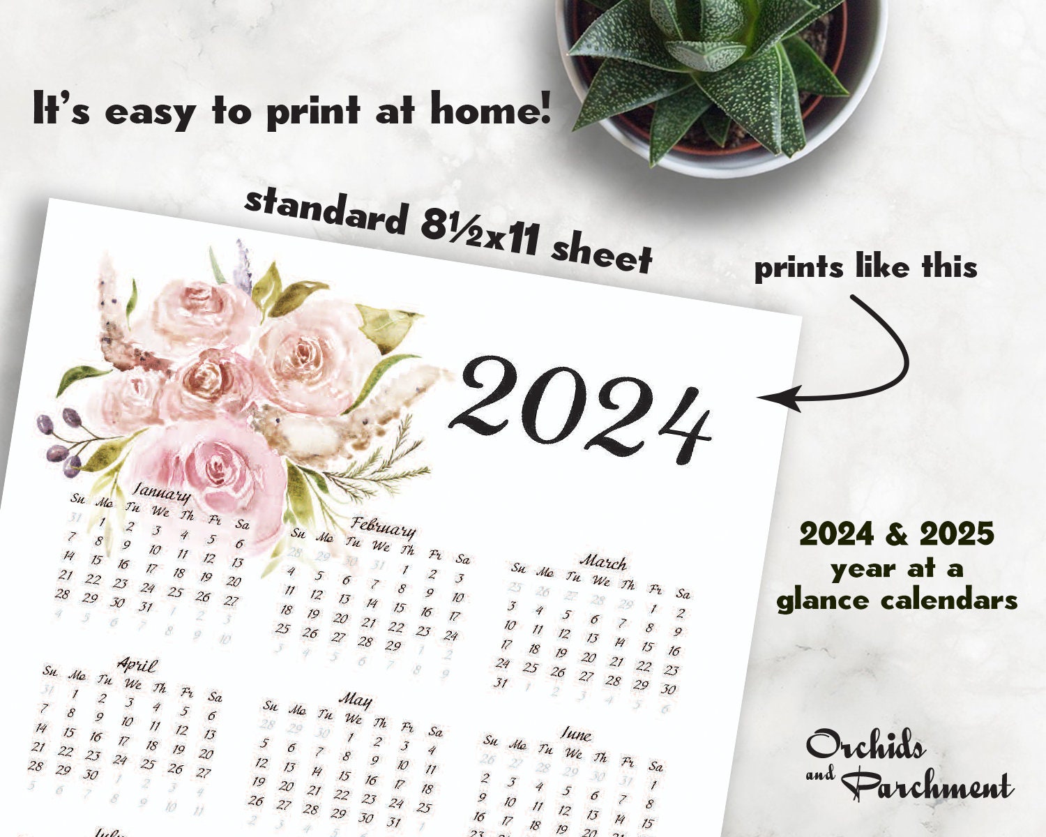 Year at A Glance Calendar Pink Floral 2024 2025 Letter Size 8.5 X 11 Planner Printable Instant Download PDF - Etsy year-at-a-glance-calendar-pink-floral-2024-2025-letter-size-8-5-x-11-planner-printable-instant-download-pdf-etsy