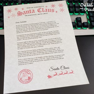 Carta de Papá Noel en trineo con renos - Papá Noel - Membrete - Carta a Papá Noel - Navidad - Editable - Imprimible - Descarga instantánea en PDF