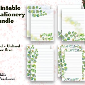 Stationery Spring Story Bundle - Letter Writing Paper - Letter Size 8.5x11 - Lined Unlined - Printable - Instant Download PDF