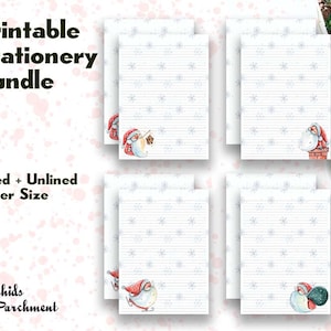 Briefpapier - Briefpapier Größe 8,5x11 - Liniert Unliniert - Printable - Sofortiger Download PDF