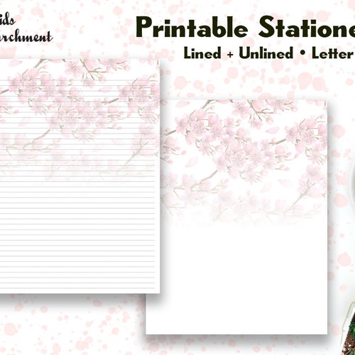Printable Stationery Letter Size / A4 Size Lined / Unlined - Etsy