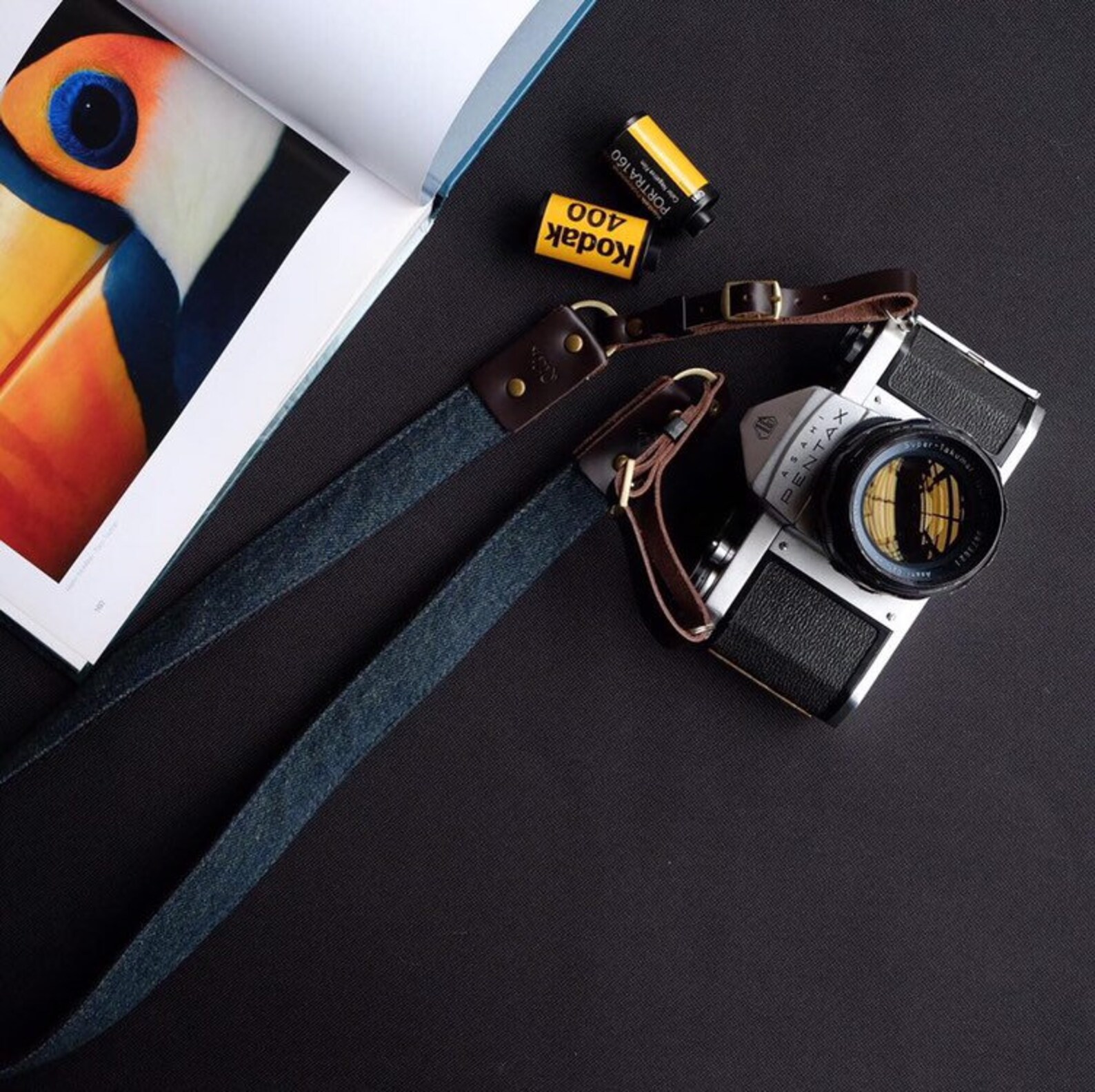Deep Blue Vintage Camera Strap / Bag Strap Etsy