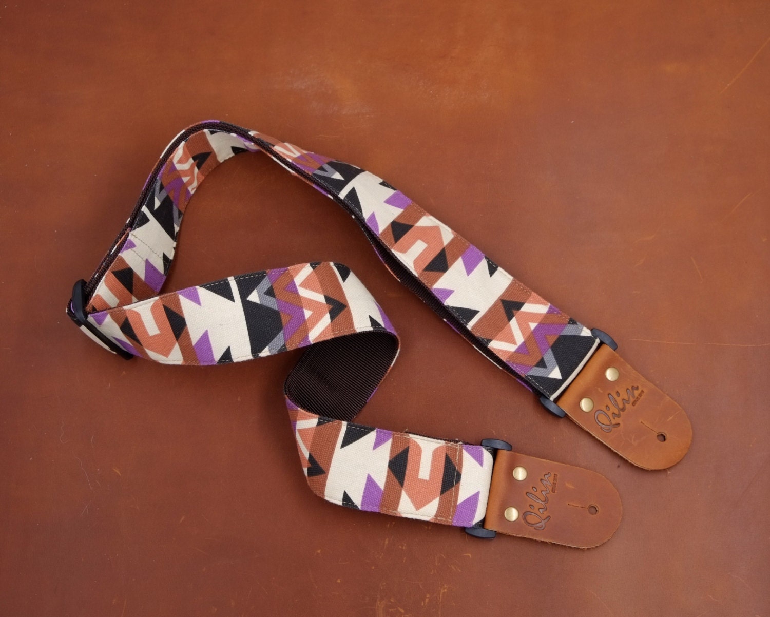 Purple Graphic Guitar Strap Etsy